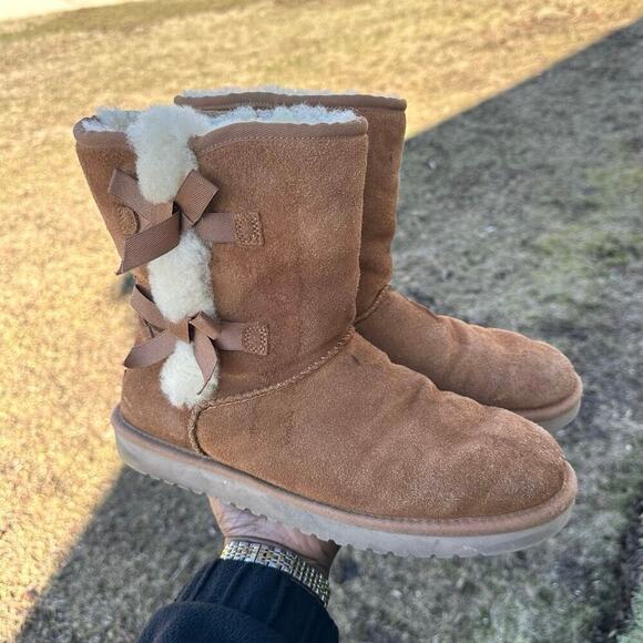 Koolaburra by UGG Women's Victoria Short Winter Boots Size 10 Chestnut Brown - Picture 5 of 15